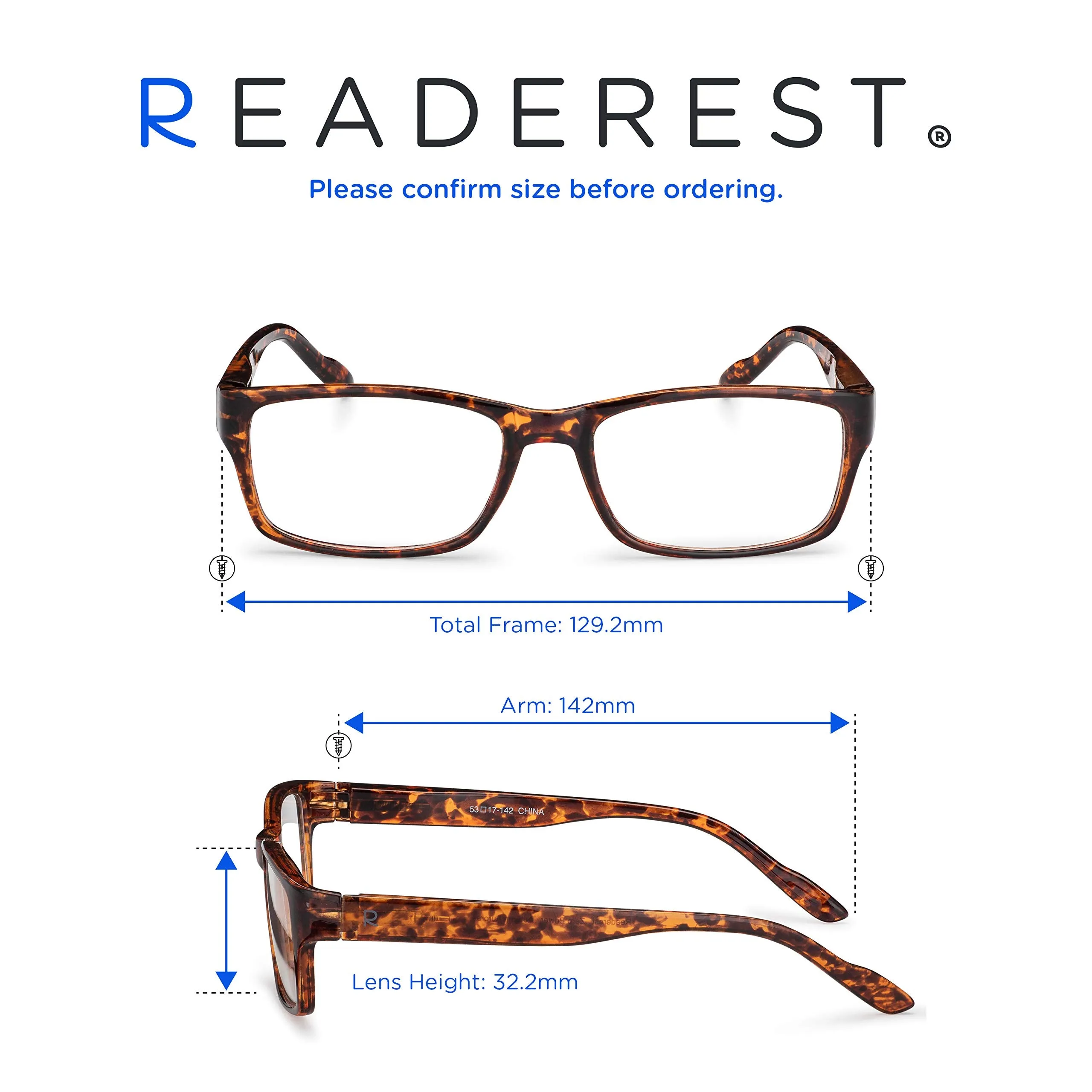 Blue-Light-Blocking-Reading-Glasses-Tortoise-0-75-Magnification Anti Glare