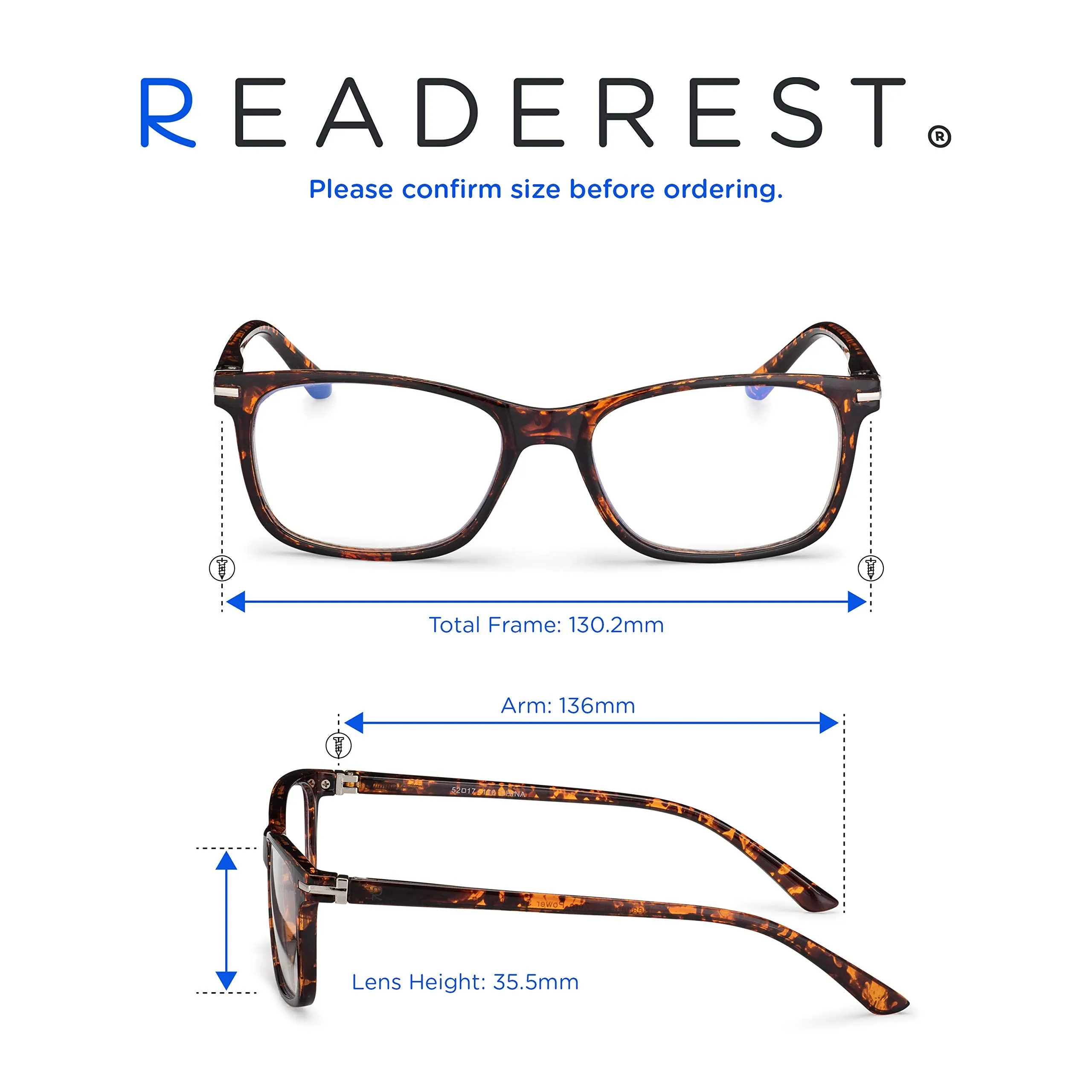 Blue-Light-Blocking-Reading-Glasses-Tortoise-3-50-Magnification-Computer-Glasses