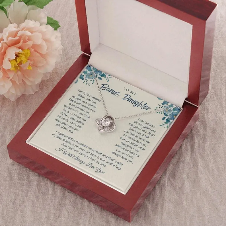 Bonus Daughter gift, To my Bonus Daughter necklace, Step daughter Gifts from Stepmom