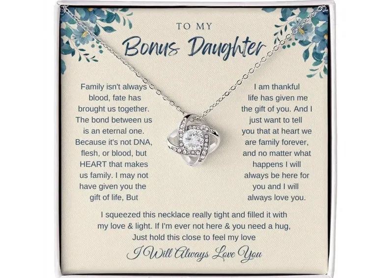 Bonus Daughter gift, To my Bonus Daughter necklace, Step daughter Gifts from Stepmom