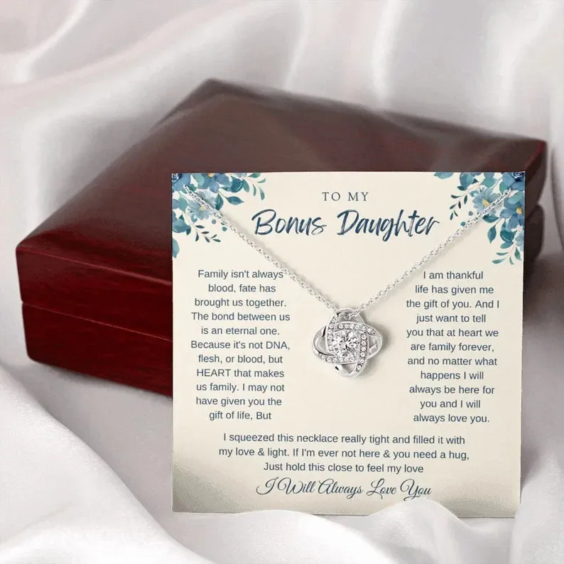 Bonus Daughter gift, To my Bonus Daughter necklace, Step daughter Gifts from Stepmom