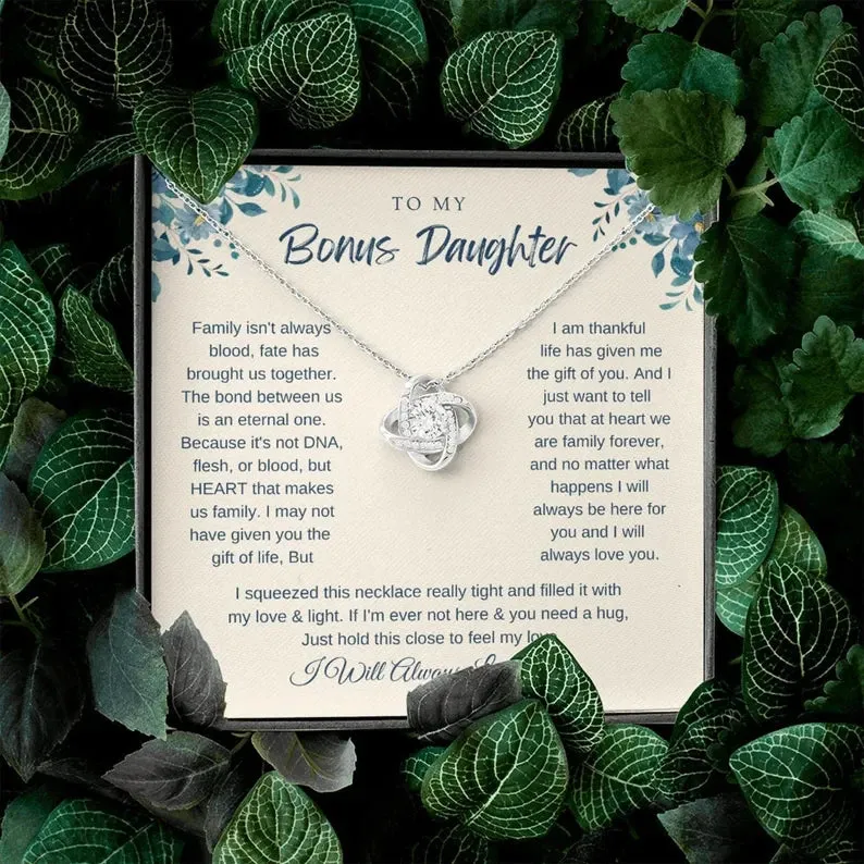 Bonus Daughter gift, To my Bonus Daughter necklace, Step daughter Gifts from Stepmom