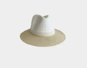 C1. Two-tone Beige and White Sun Hat - The Tulum