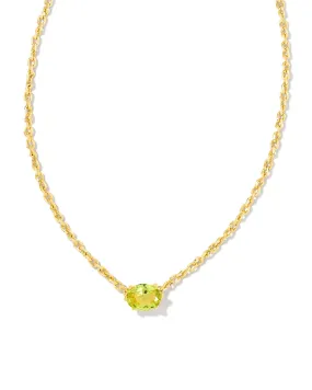 Cailin Crystal Pendant In Necklace Gold Peridot Crystal