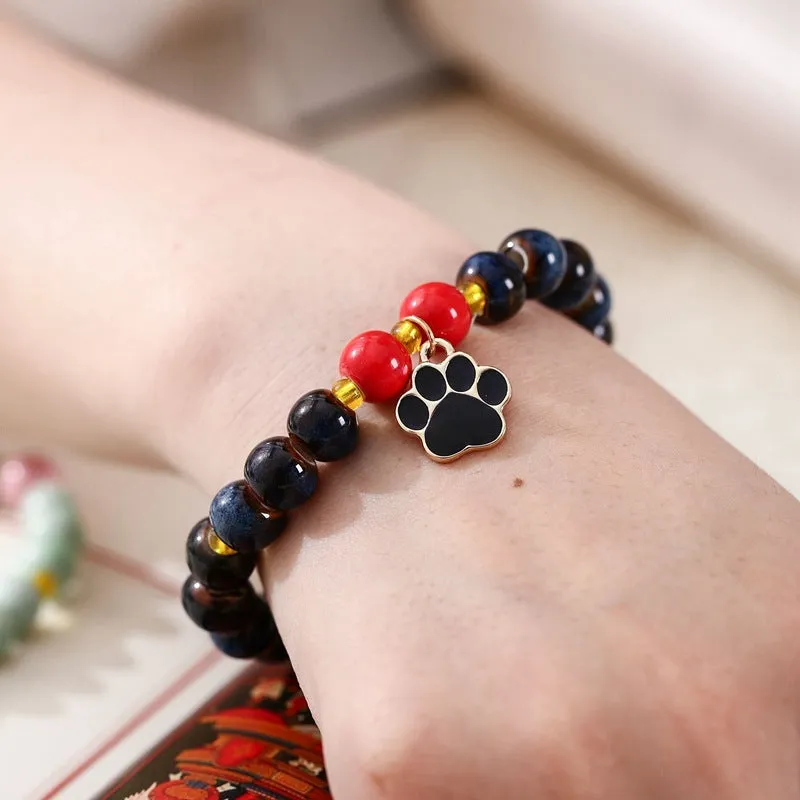 Ceramic Bracelet Cute Foot Bracelet Small Fresh Black Bracelet Couple Men and Women