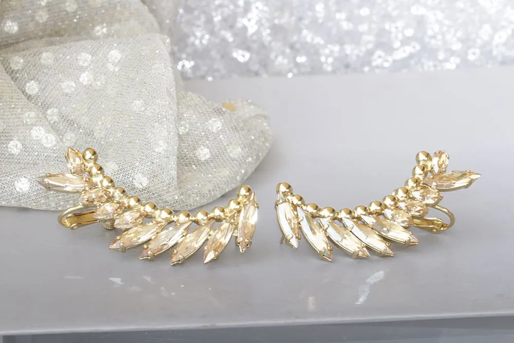 CHAMPAGNE BRIDAL STUDS