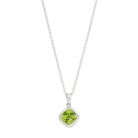 Checkerboard Peridot Necklace