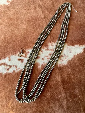 Cheyenne Long Pearl Necklace Set