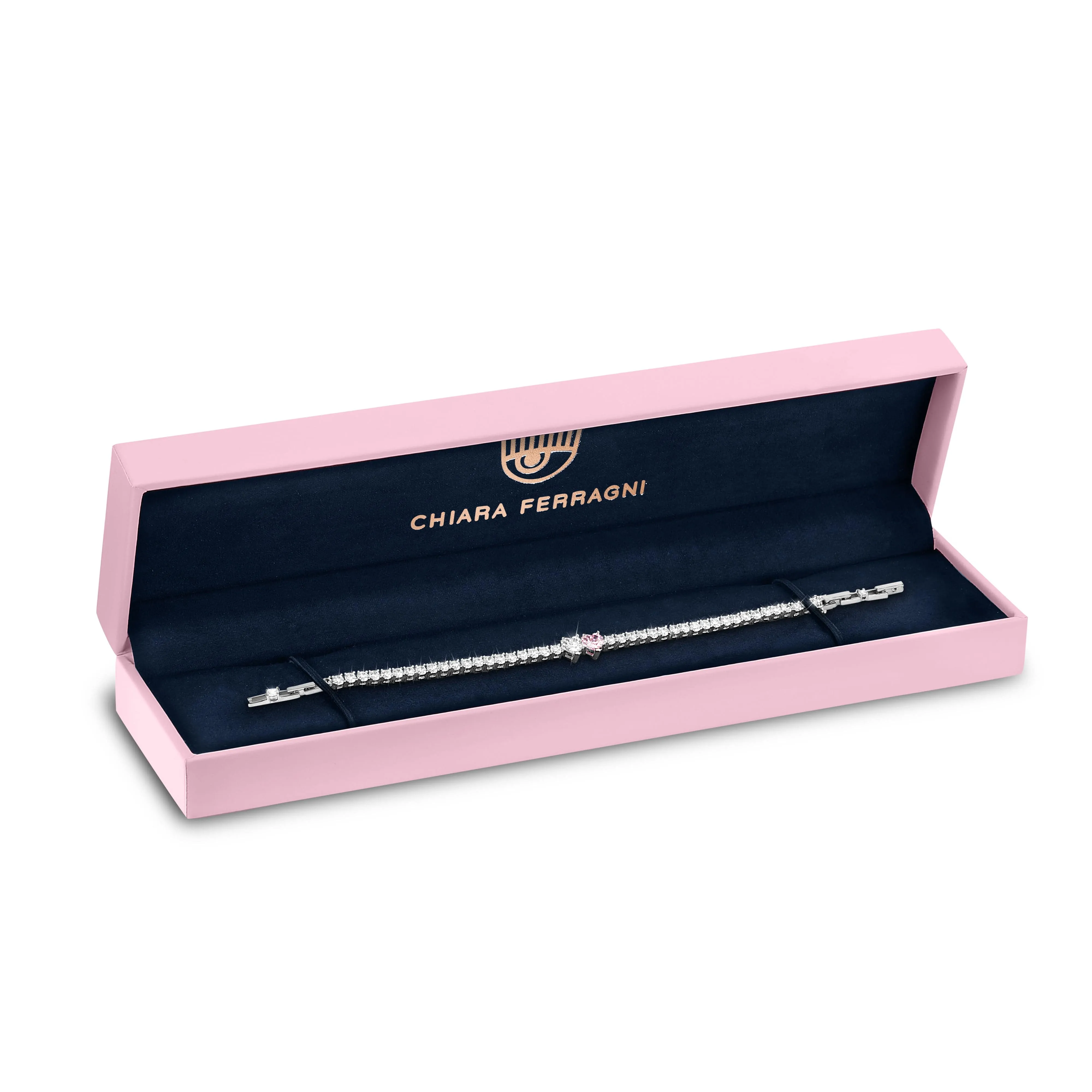 Chiara Ferragni Diamond Heart White and Fairytale Tennis Bracelet