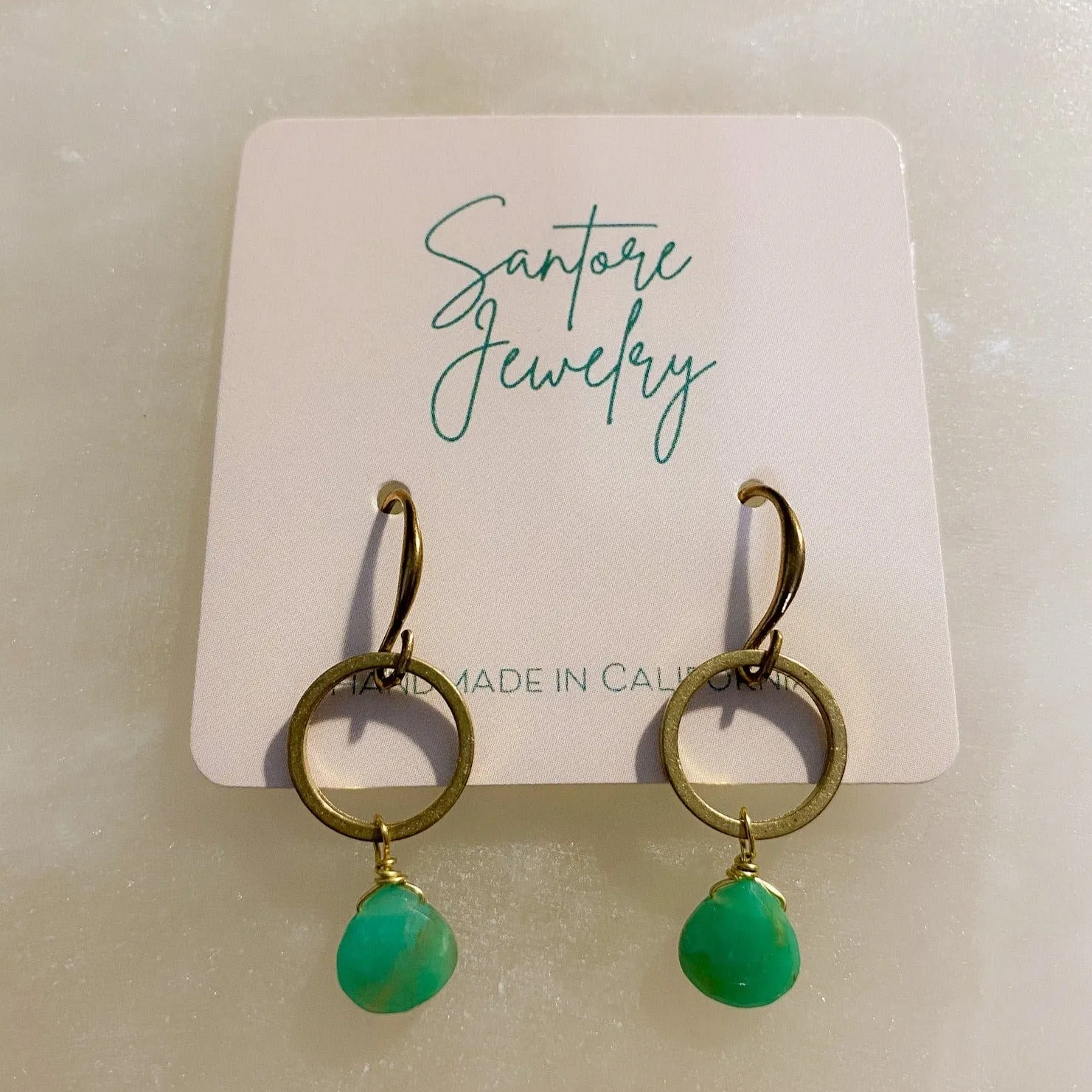 Circle Gemstone Earrings