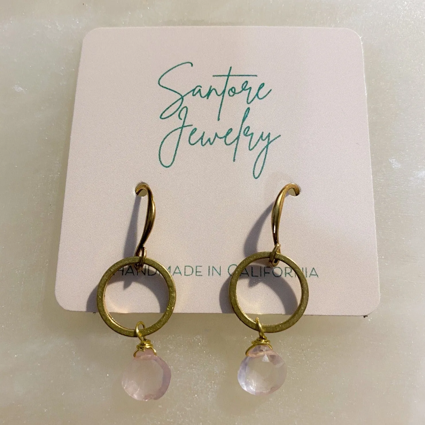 Circle Gemstone Earrings