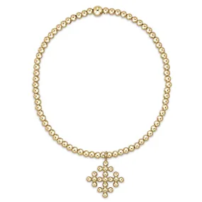 Classic Gold 2.5mm Bead Bracelet - Encompass Gold Charm