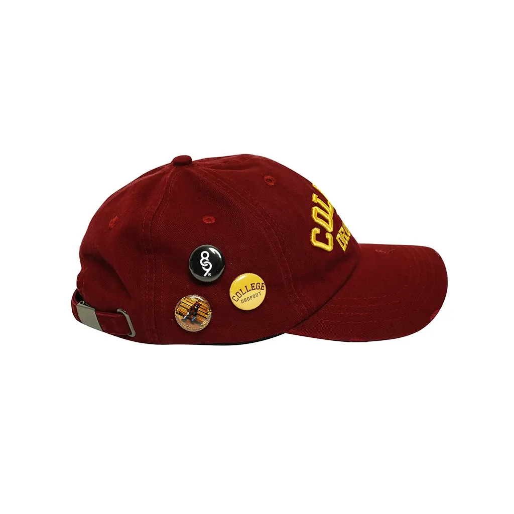 College Drop Out Dad Hat Maroon