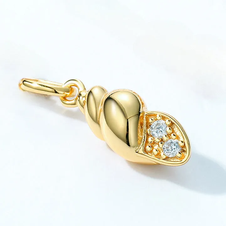 Conch Zircon Sterling Silver Pendant
