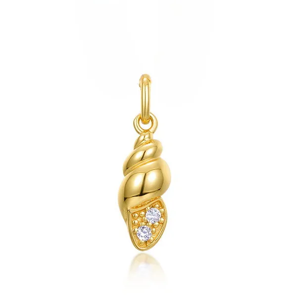 Conch Zircon Sterling Silver Pendant