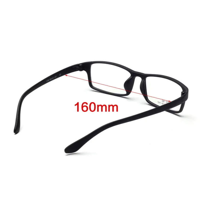 Cubojue Unisex Full Rim 155mm Oversized Square Tr 90 Titanium Myopic Reading Glasses