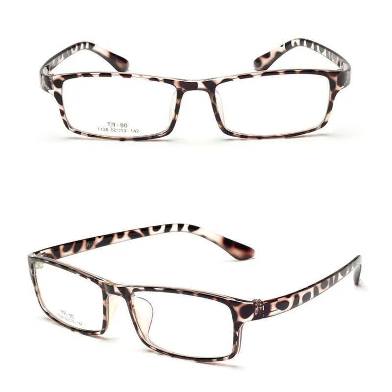 Cubojue Unisex Full Rim 155mm Oversized Square Tr 90 Titanium Myopic Reading Glasses