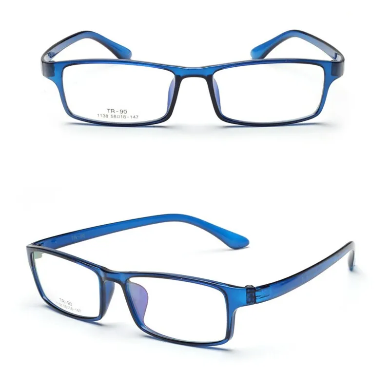 Cubojue Unisex Full Rim 155mm Oversized Square Tr 90 Titanium Myopic Reading Glasses