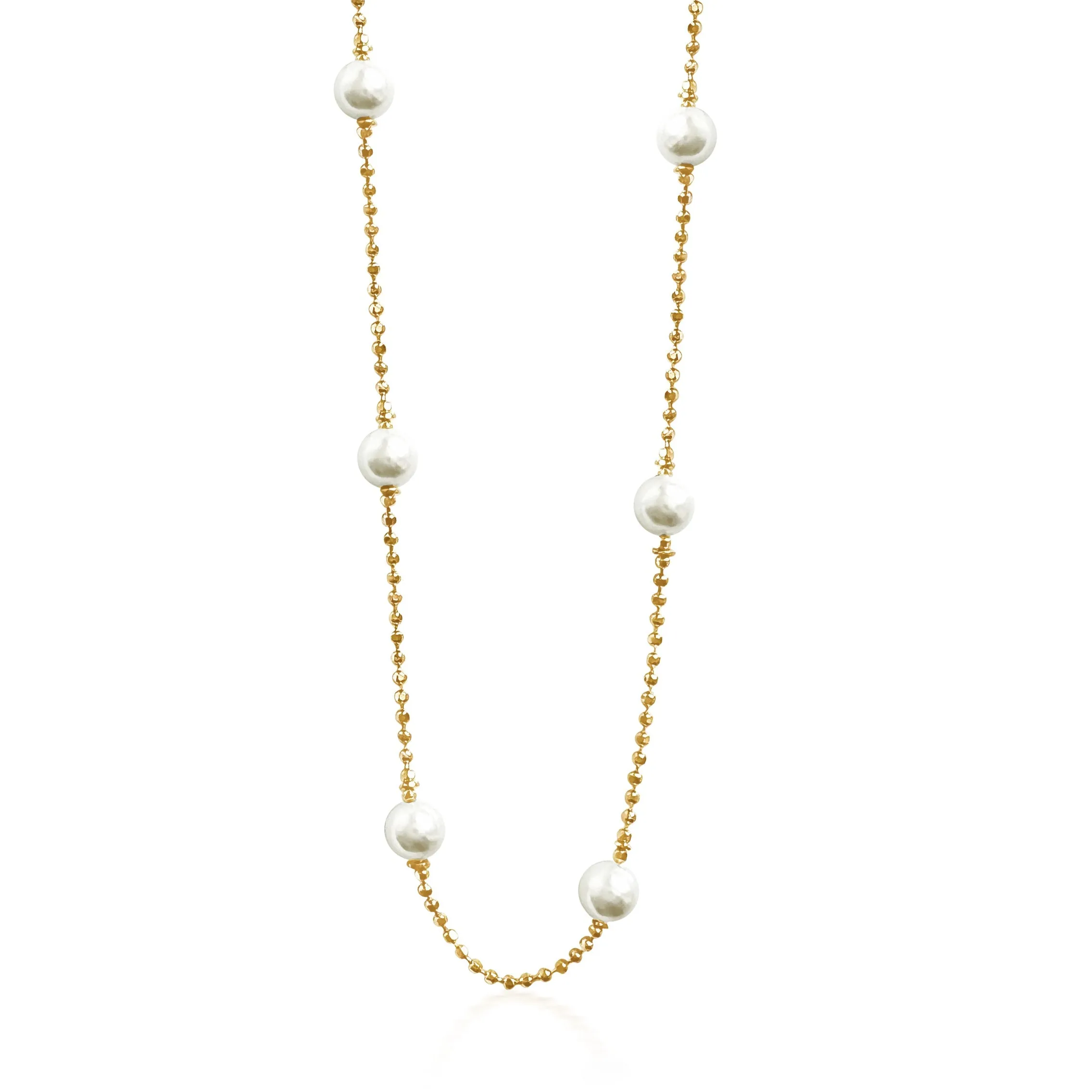 Dainty Pearl Necklace - Gold Filled