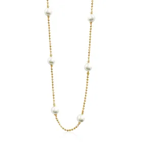 Dainty Pearl Necklace - Gold Filled