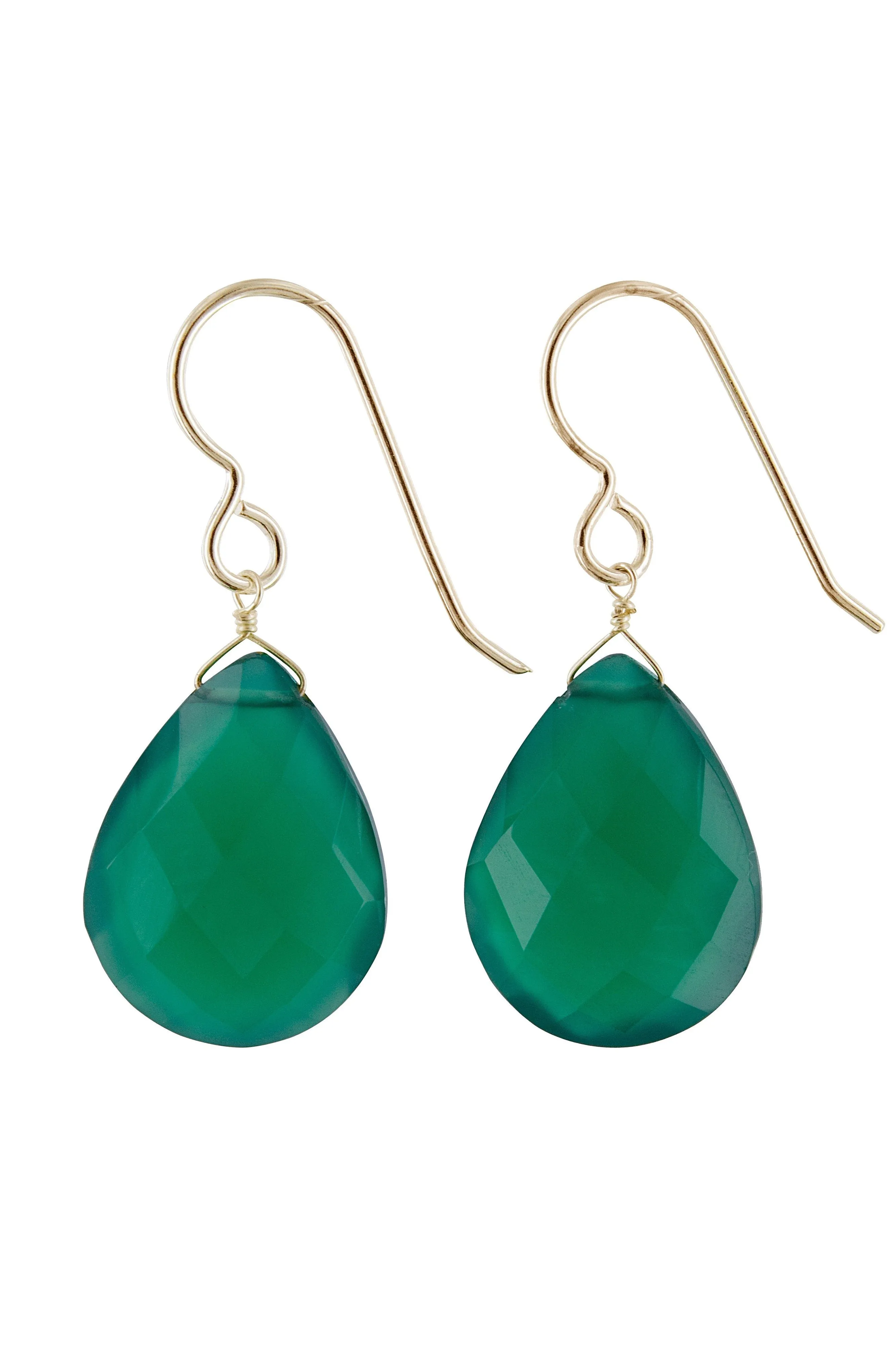 Dark Green Teardrop Necklace
