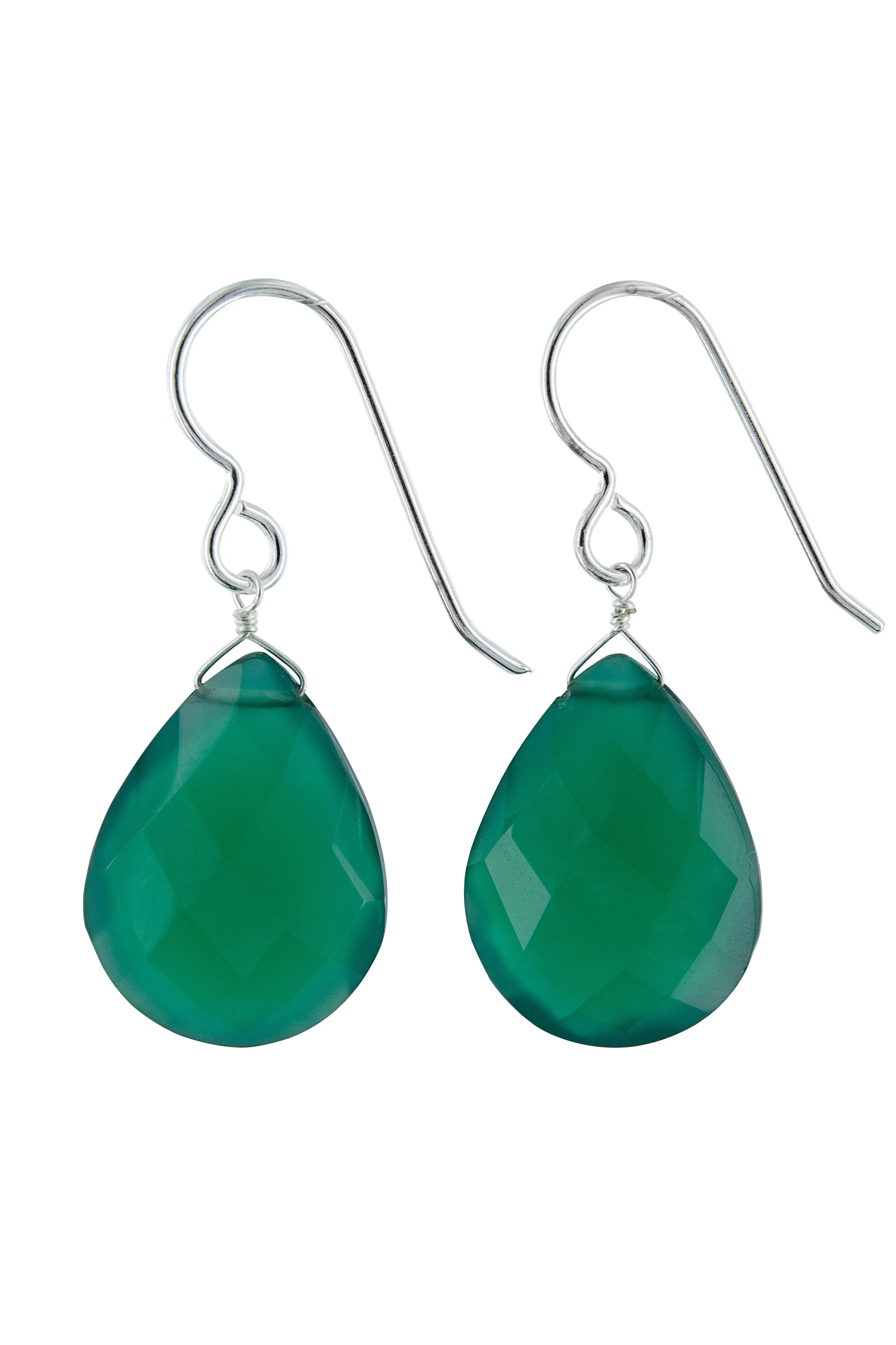 Dark Green Teardrop Necklace