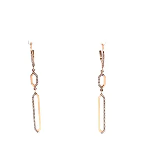 Deco Diamond Dangle Earrings