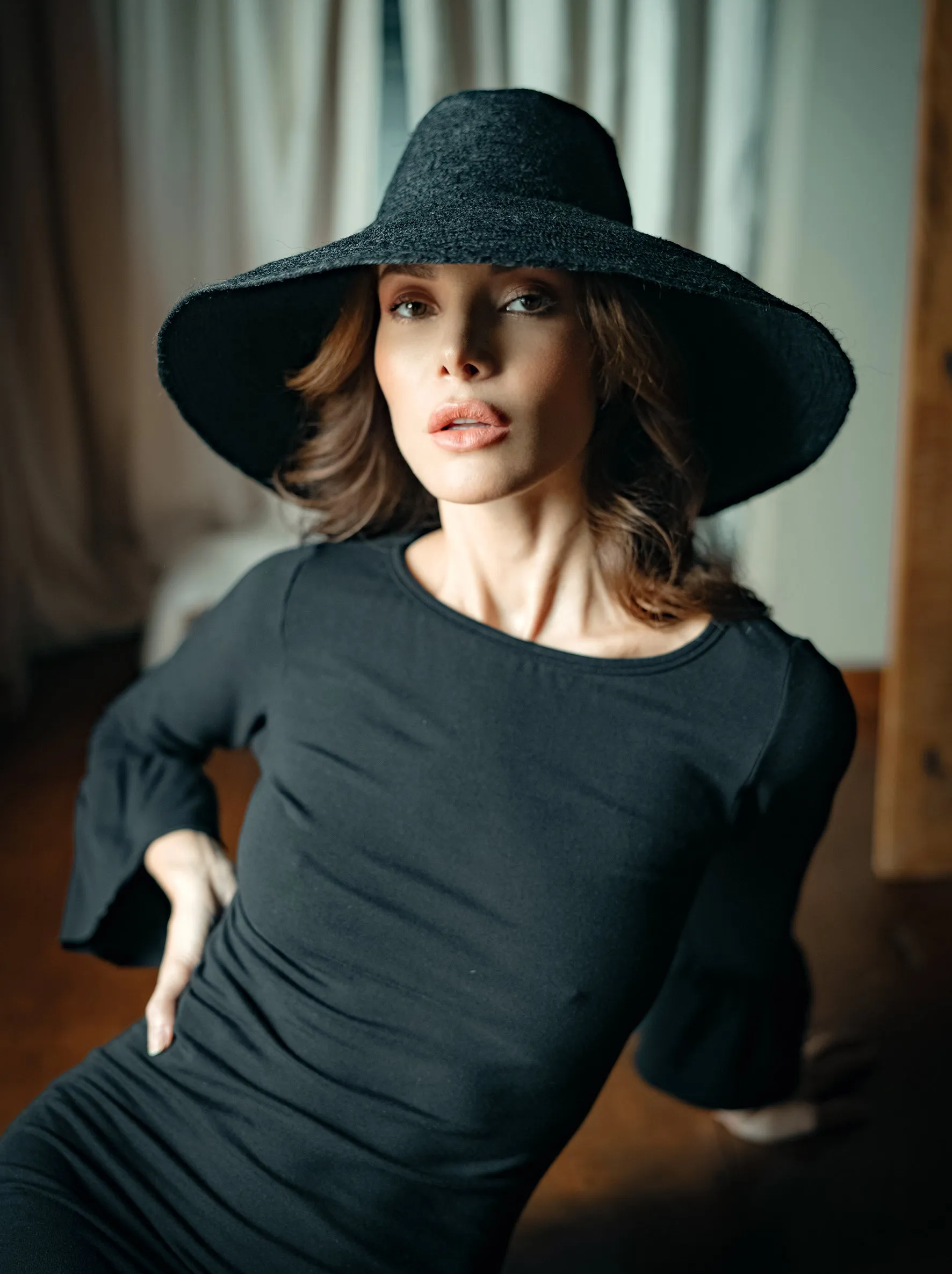 Designers Handmade RIRI Jute Straw Hat, in Black