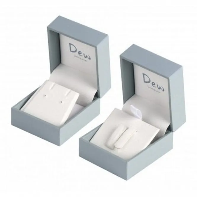 Dew Sterling Silver Small Round Cubic Zirconia Stud Earrings 3006CZ