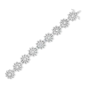Diamond Flower Design Estate Bracelet