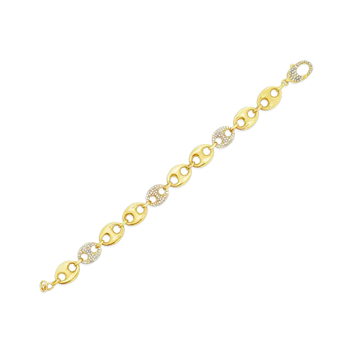Diamond Mariner Link Bracelet
