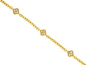 Diamond Quatrefoil Station Bracelet