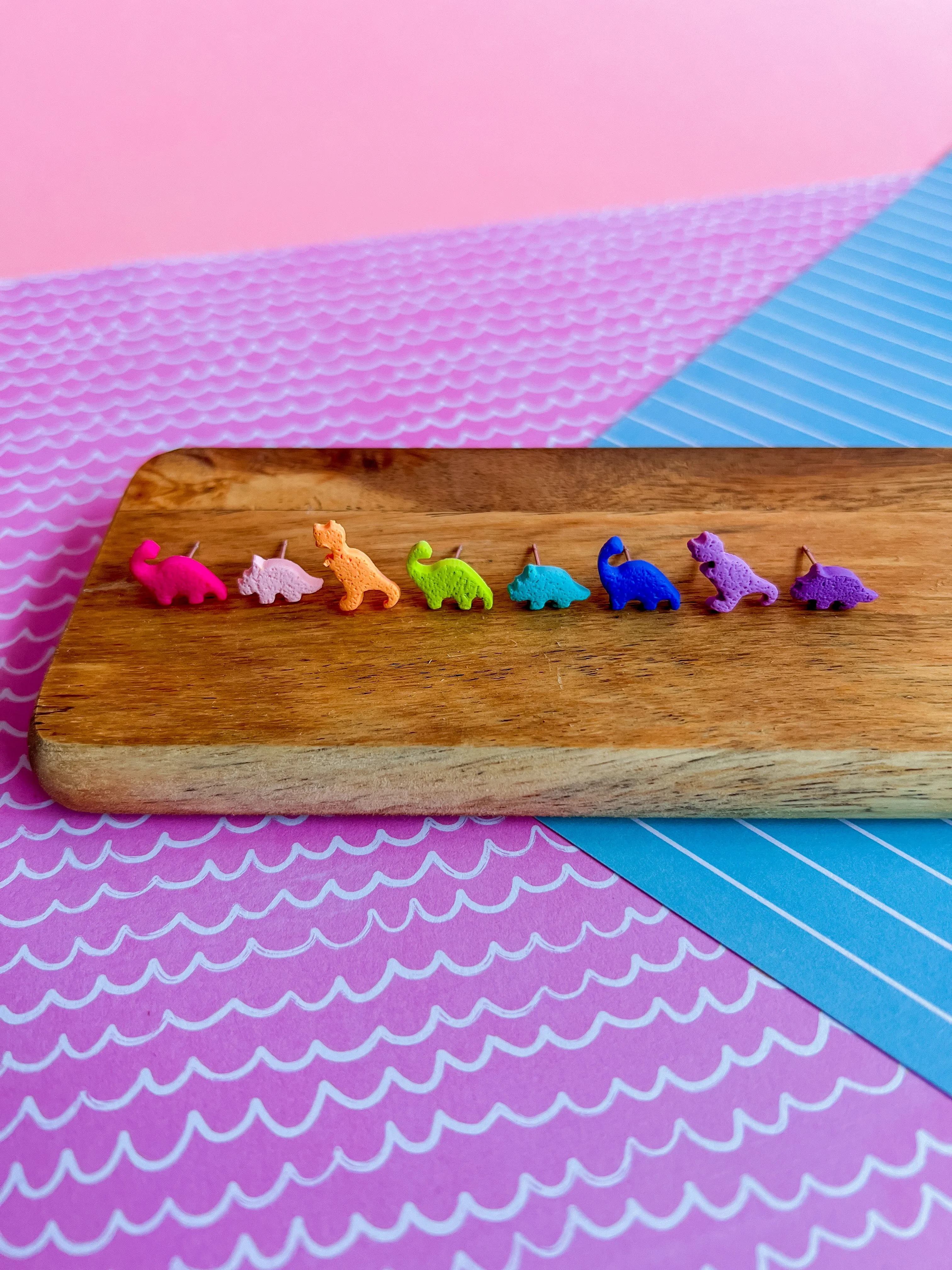 Dino Studs | Clay Earrings