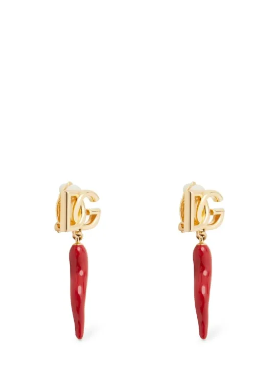 Dolce&amp;Gabbana   DG charm earrings 