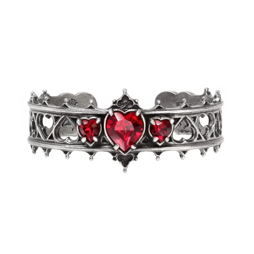 Elizabethan Encrusted With Swarovski Crystal Hearts Bracelet
