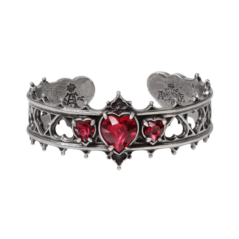 Elizabethan Encrusted With Swarovski Crystal Hearts Bracelet