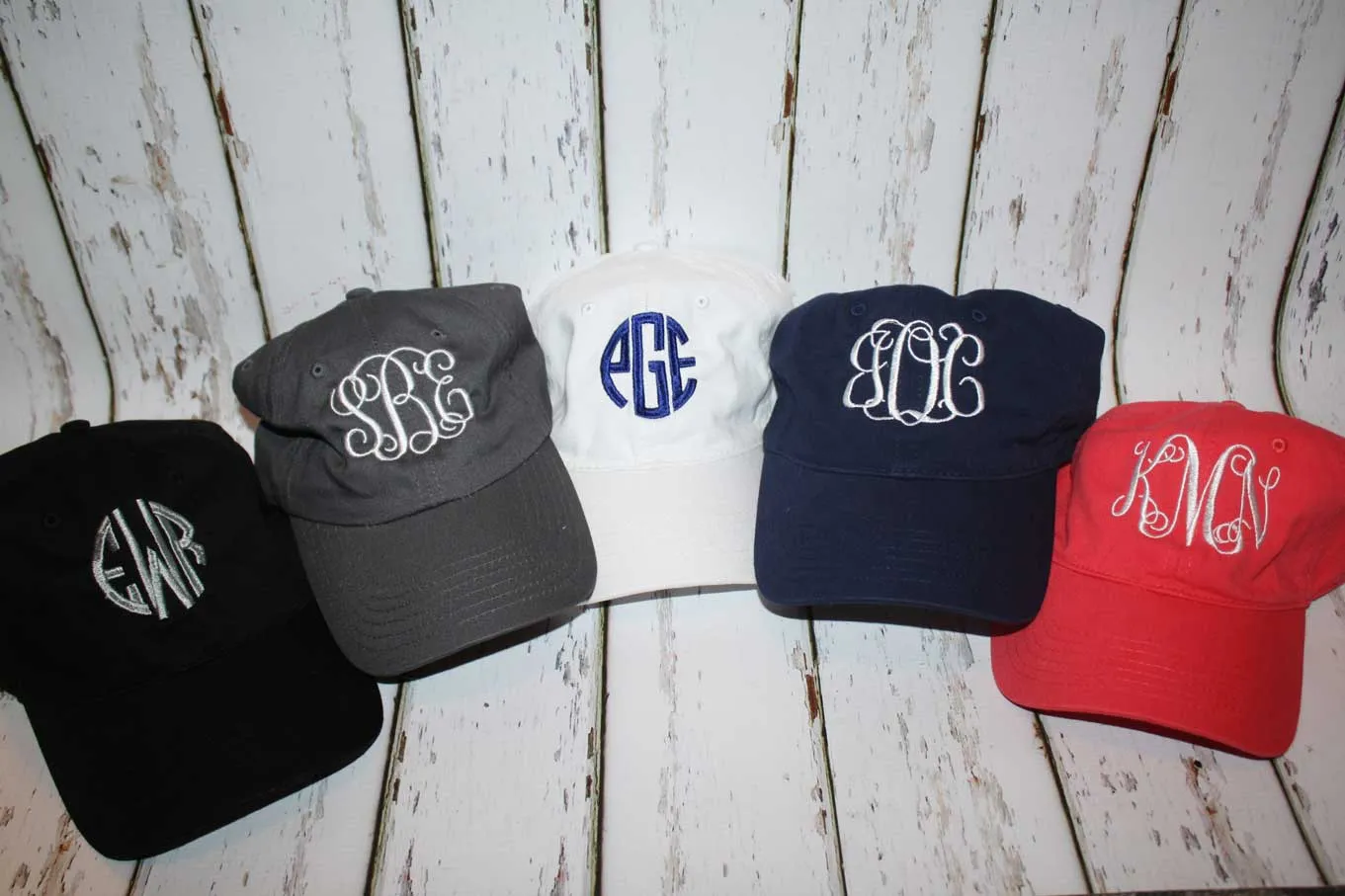 Embroidered Monogram Basic Hats