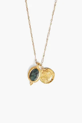 Emerald & Gold Pendant Necklace