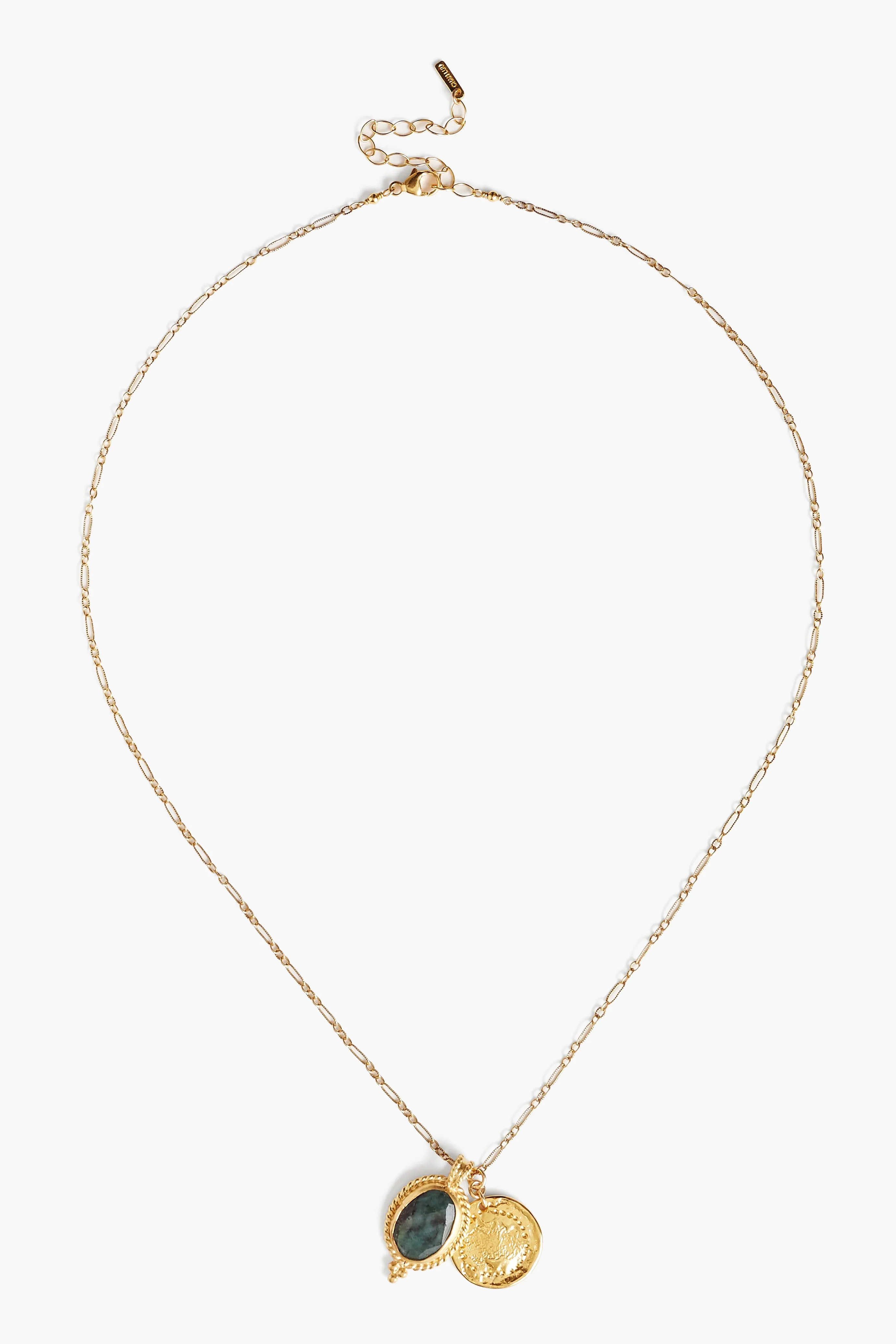 Emerald & Gold Pendant Necklace