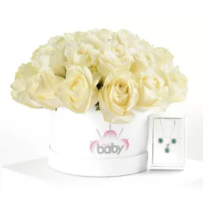 Emerald and White Roses Ensemble