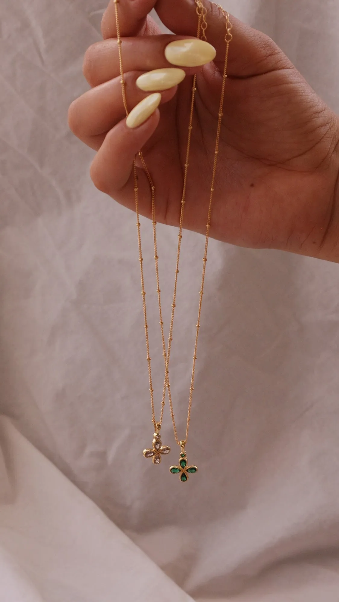 Emerald Clover Necklace
