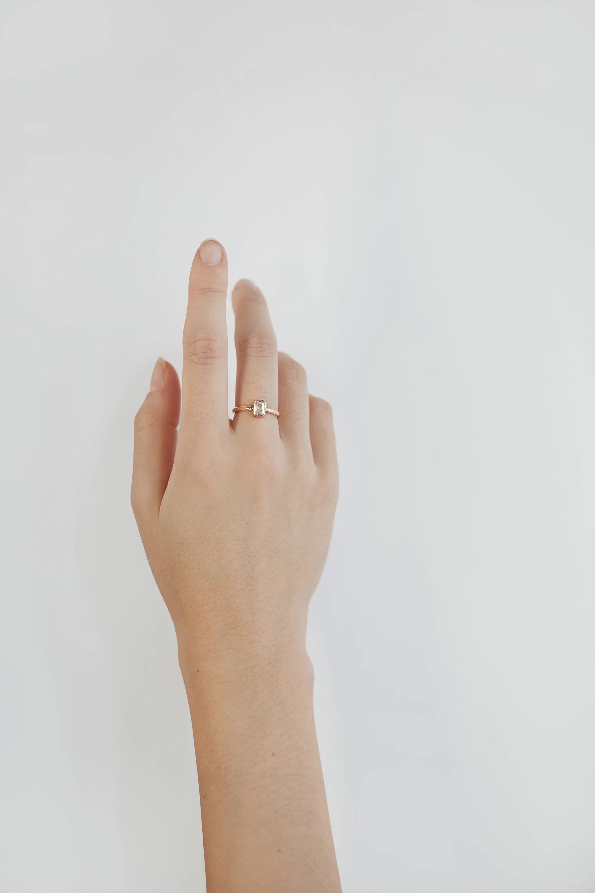 EMERALD CUT ZIRCONIA RING