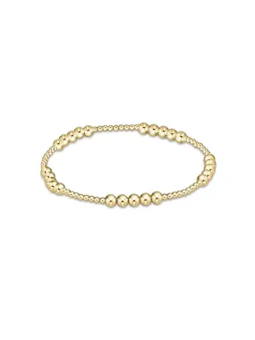 enewton Classic Blissful Pattern Gold Bead Bracelet: 2mm/4mm