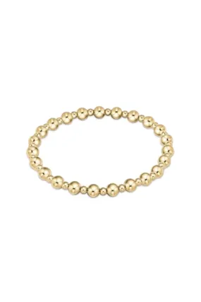 Enewton Classic Grateful Pattern 5mm Gold Bead Bracelet