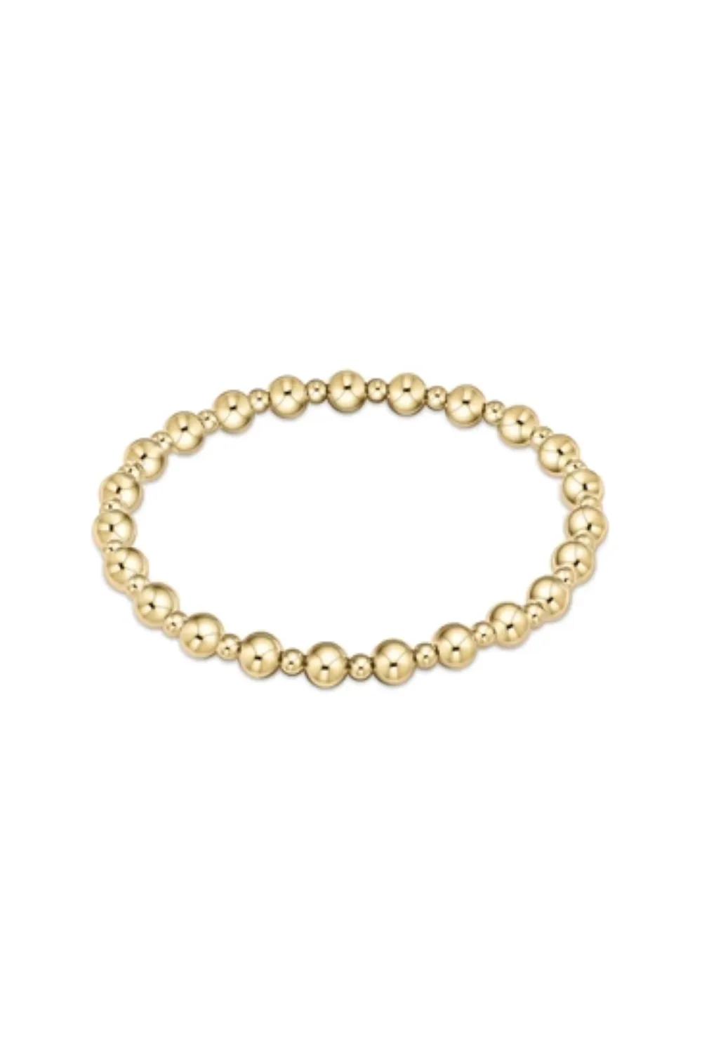 Enewton Classic Grateful Pattern 5mm Gold Bead Bracelet