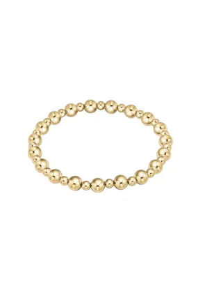 Enewton Classic Grateful Pattern 6mm Gold Bead Bracelet