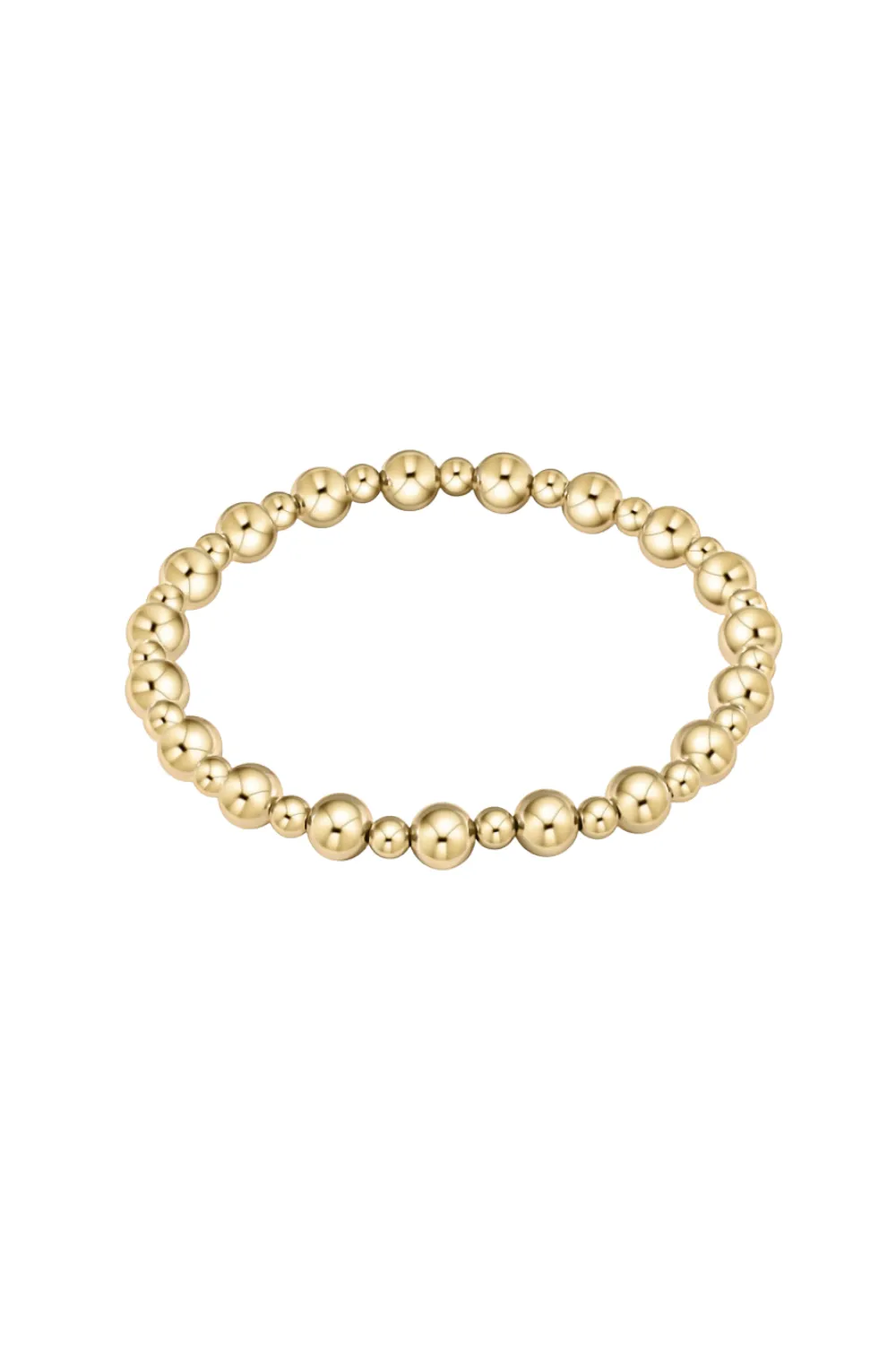Enewton Classic Grateful Pattern 6mm Gold Bead Bracelet
