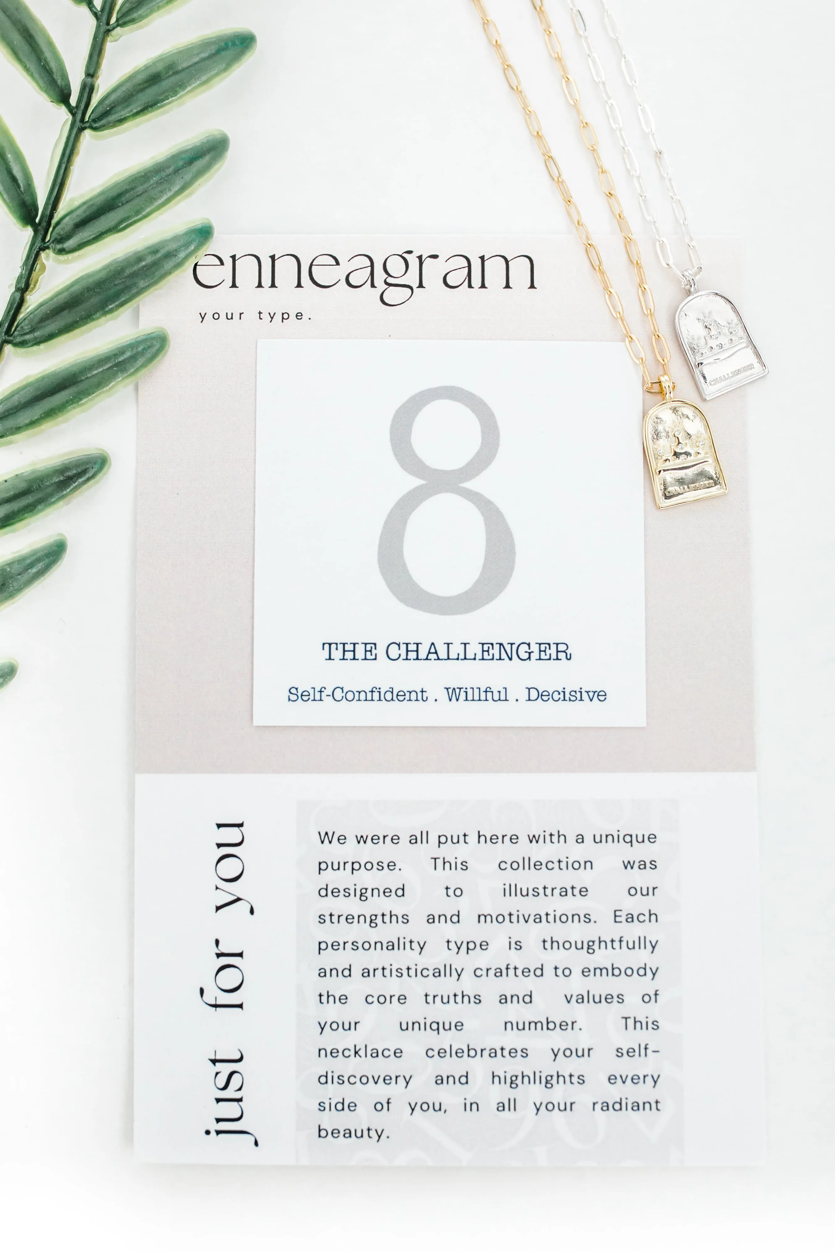 Enneagram Type Eight Necklace { Silver   Gold }