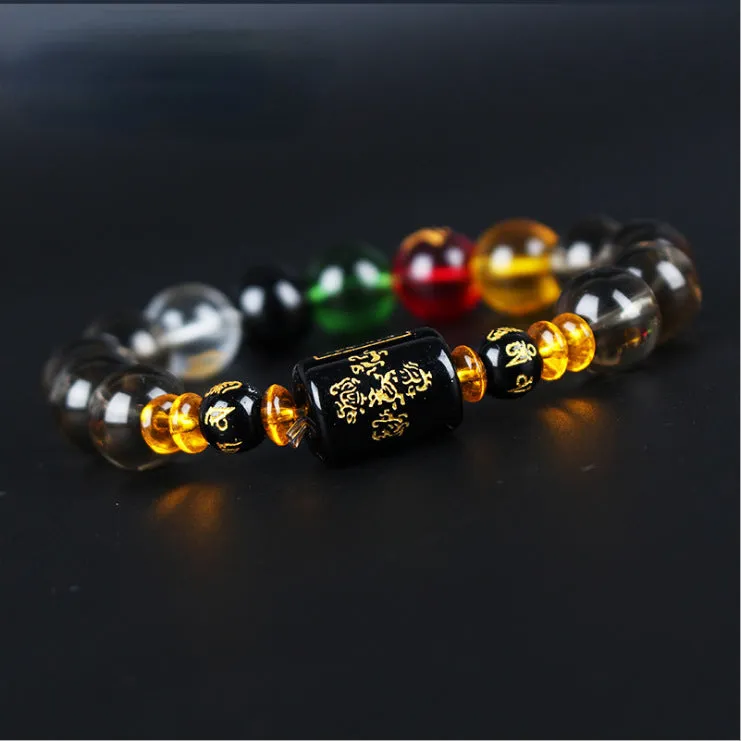 Five Elements Lucky Beads Bracelet Men and Women Couple Five Elements Beads Bracelet Auspicious