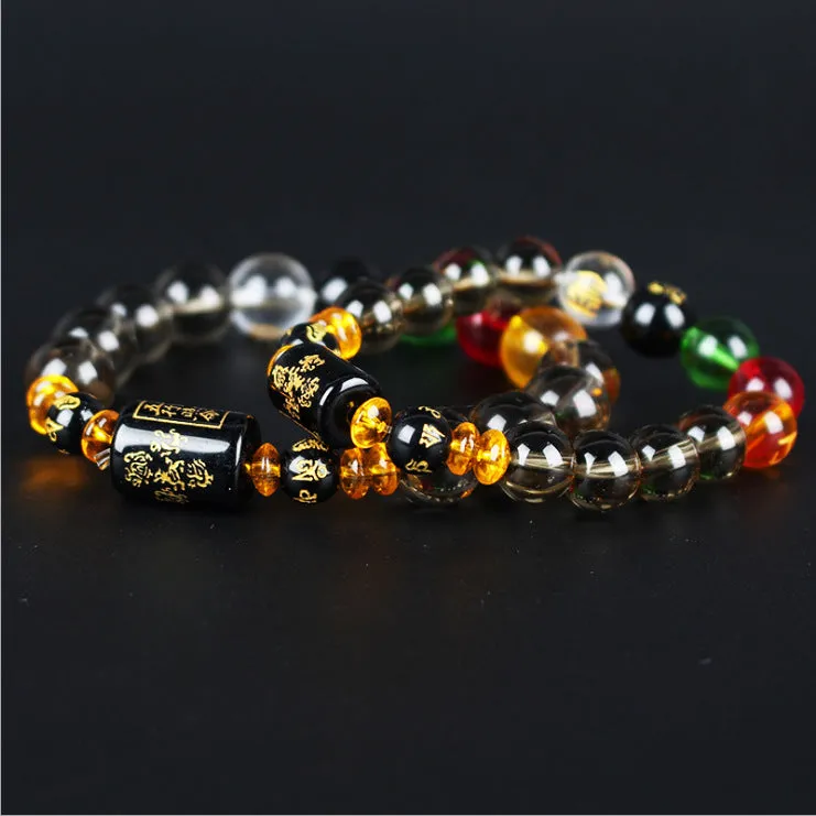 Five Elements Lucky Beads Bracelet Men and Women Couple Five Elements Beads Bracelet Auspicious